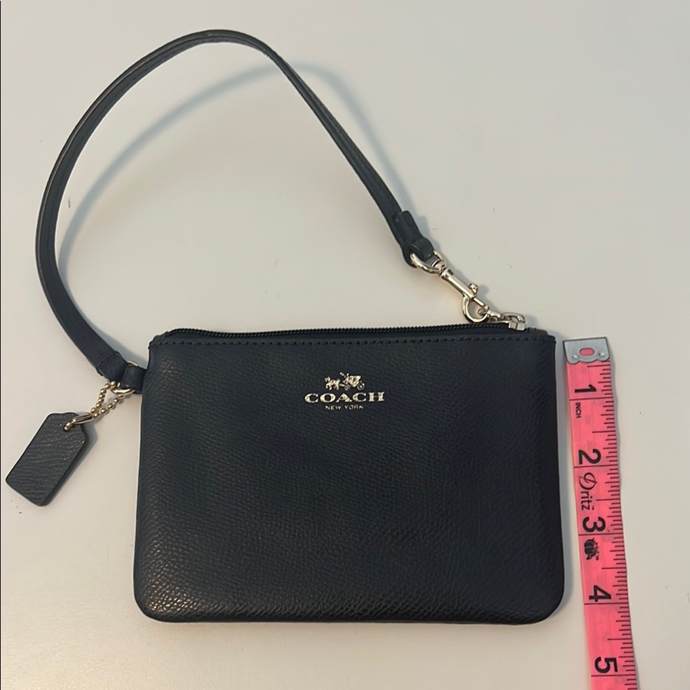 Coach Dark Navy Leather Wristlet/wallet - Picture 9 of 10